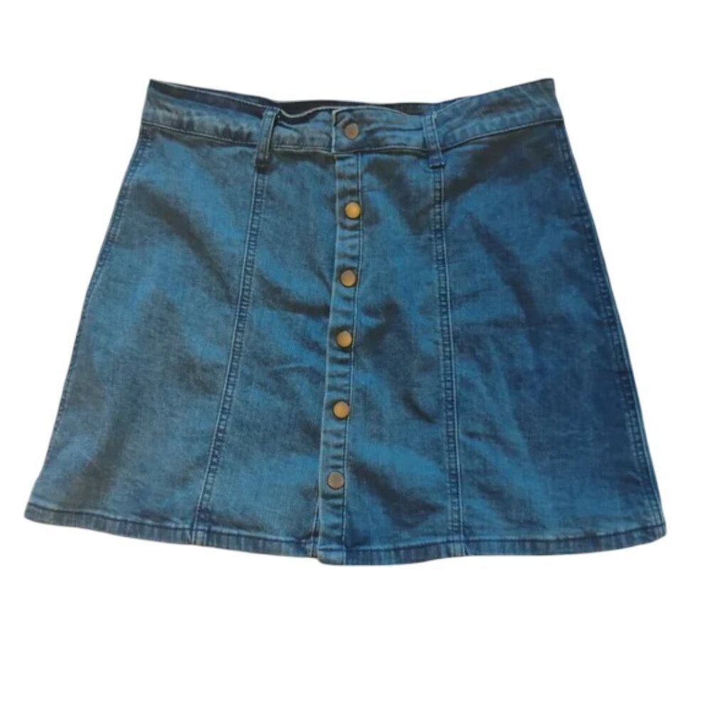 Indigo Rein Blue Denim Mini Skirt